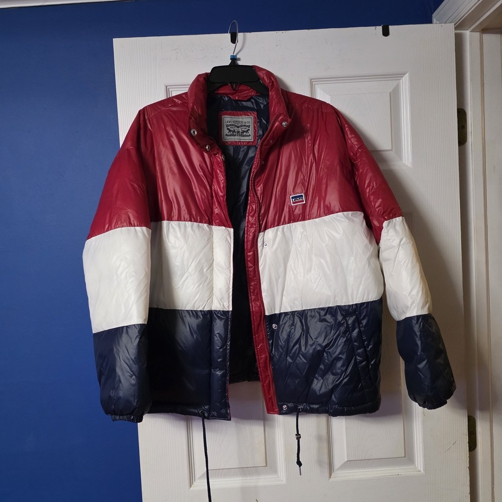 Women's LEVI'S Colorblock Puffer Jacket - Picture 3 of 10